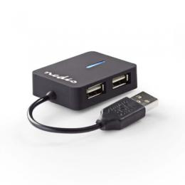 Nedis USB-Hub USB-A Stecker - 4x USB A, 4-Port port(s), USB 2.0, Stromversorgung über USB