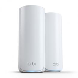 NETGEAR Orbi 770 Serie WiFi 7 Mesh-System 2er-Pack WLAN BE10800 Triband, 5x 2.5G LAN, 1x 2.5G WAN, Abdeckung bis zu 360 m²