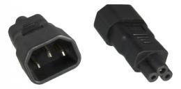 Netzadapter IEC C14 auf IEC C5, Kaltgertestecker - Mickey Mouse Buchse