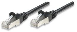 Netzwerkkabel, Cat5e, SF/UTP INTELLINET CCA, Cat5e-kompatibel, RJ45-Stecker/RJ45-Stecker, 5 m, schwarz