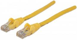 Netzwerkkabel, Cat6, U/UTP INTELLINET CCA, Cat6-kompatibel, RJ45-Stecker/RJ45-Stecker, 15,0 m, gelb