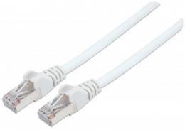 Netzwerkkabel mit Cat6a-Stecker und Cat7-Rohkabel, S/FTP INTELLINET 100% Kupfer, LS0H, 0,25 m, wei