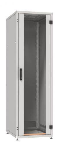 Netzwerkschrank PRO 47HE, 600x800 mm, RAL7035, Fronttr Glas 1-tlg., Rcktr Stahl 1-tlg. 2 x VR