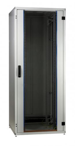 Netzwerkschrank PRO 47HE, 800x1000 mm, RAL7035, Fronttr Glas 1-tlg., Rcktr Stahl 1-tlg. 2 x VR