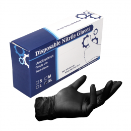 Nitril Einweg Handschuhe in Spenderbox Schwarz / Black 100 Stück Größe XL / Extra Large - nicht Steril