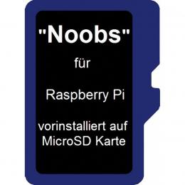 Noobs Betriebssystem für Raspberry Pi (für Pi 4 Model B und abwärtskomp.) auf 32 GB micro-SD Karte