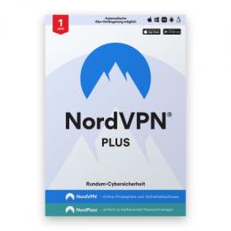 NordVPN Plus – 1 Jahr Cybersicherheit (VPN + PW Manager) [1 Jahr] [Download]