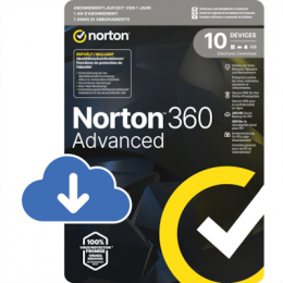 Norton 360 Advanced [10 Geräte - 1 Jahr - 200GB]