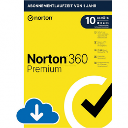 Norton 360 Premium  ESD  10 Gerte 1 Jahr (Download)