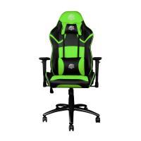 ONE Gaming Stuhl Pro Green in edlem Kunstleder in den Farben Grün und Schwarz