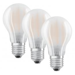 OSRAM 3er-Set LED PROMO 6,5-W-Filament-LED-Lampe E27, warmweiß, matt