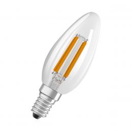 OSRAM Hocheffiziente 2,5-W-LED-Kerzenlampe STAR, E14, 470 lm, 2700 K, 188 lm/W, FIL, EEK B