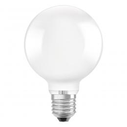 OSRAM Hocheffiziente 3,8-W-LED-Lampe GLOBE95, E27, 806 lm, warmweiß, 3000 K, matt, 210 lm/W, EEK A