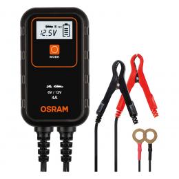 OSRAM Kfz-Batterieladegerät BATTERYcharge 904, 6/12 V, 4 A, für Motorräder/kleinere Autos