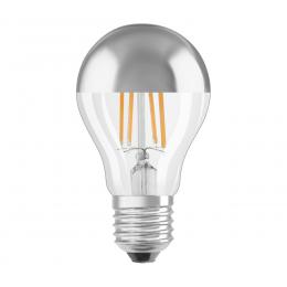 OSRAM LED Mirror Silver 4-W-Filament-LED-Lampe E27 mit Silberkuppe, 400 lm