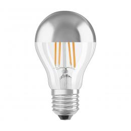 OSRAM LED Mirror Silver 4-W-Filament-LED-Lampe E27 mit Silberkuppe, 400 lm