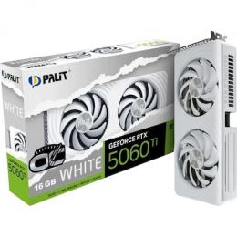 Palit GeForce RTX 5060 Ti 16GB White OC - 16GB GDDR7, HDMI, 3x DP