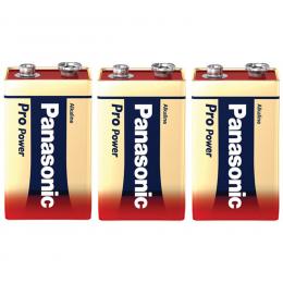 Panasonic Pro Power Alkaline Batterie, 9-V-Block, 3er Pack