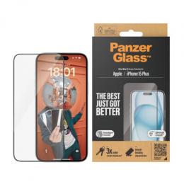 PanzerGlass™ Displayschutz iPhone 15 Plus | Ultra-Wide Fit m. EasyAligner