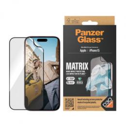PanzerGlass™ MATRIX Displayschutz mit D3O iPhone 15 Ultra-Wide Fit m. AlignerKit
