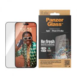 PanzerGlass™ Re:fresh Displayschutz iPhone 15 Pro Max | Ultra-Wide Fit m. EasyAligner