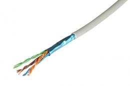 Patchkabel Cat5e F/UTP 300MHz 4x2xAWG26,  FRNC-B blau 100m