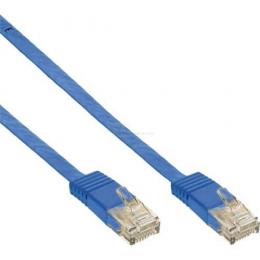 Patchkabel CAT6e U/UTP RJ45   3m blau flach  Retail   