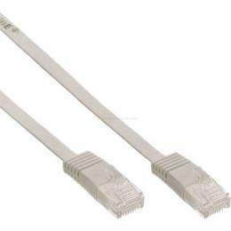 Patchkabel CAT6e U/UTP RJ45   3m grau flach  Retail   