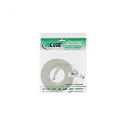 Patchkabel CAT6e U/UTP RJ45   3m weiss flach  Retail   