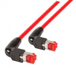 Patchkabel RJ45, S/FTP, Cat.6A, 2x TM21 90, UC900, 0,5m, orange