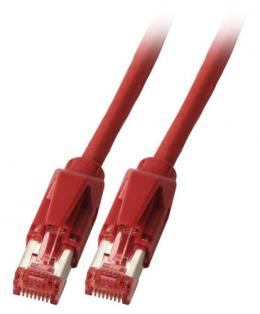 Patchkabel RJ45, S/FTP, Cat.6A, TM21, Dtwyler 7702, 0,5m, rot