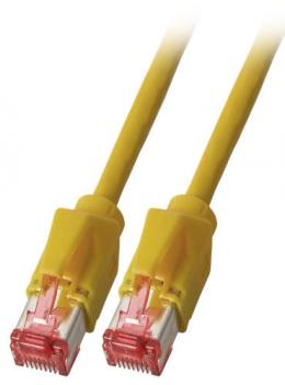 Patchkabel RJ45, S/FTP, Cat.6A, TM21, Dtwyler 7702, 1m, gelb