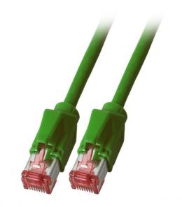 Patchkabel RJ45, S/FTP, Cat.6A, TM21, Leoni-Kerpen F6-90 S/F, 1,0m, grn