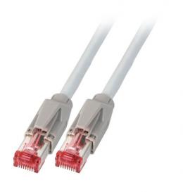 Patchkabel RJ45, S/FTP, Cat.6A, TM21, Leoni-Kerpen F6-90 S/F, 1,5m, grau