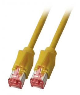 Patchkabel RJ45, S/FTP, Cat.6A, TM21, Leoni-Kerpen F6-90 S/F, 10,0m, gelb