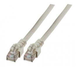 Patchkabel RJ45, SF/UTP, Cat.5e, PVC, CCA, 0.25m, grau