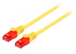 Patchkabel RJ45, U/UTP, Cat.6, LSZH, 1m, gelb