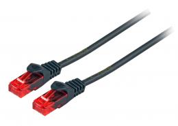 Patchkabel RJ45, U/UTP, Cat.6, LSZH, 25m, schwarz