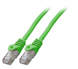 Patchkabel RJ45, U/UTP, Cat.6, LSZH, CCA, 0,5m, grn