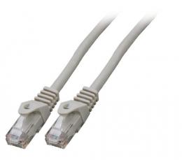 Patchkabel RJ45, U/UTP, Cat.6, LSZH, CCA, 10m, grau