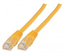 Patchkabel RJ45, U/UTP, Cat.6, PVC, CCA, 0.25m, gelb