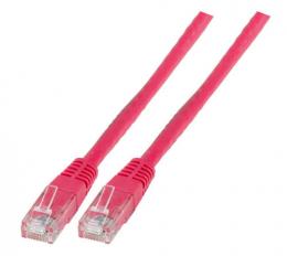 Patchkabel RJ45, U/UTP, Cat.6, PVC, CCA, 0.5m, magenta