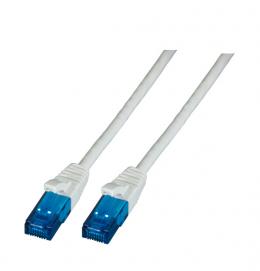 Patchkabel RJ45, U/UTP, Cat.6A, PVC, CCA, 0.5m, grau