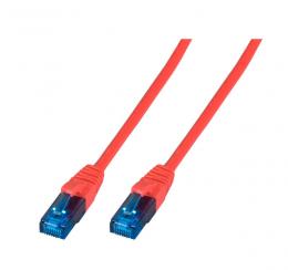 Patchkabel RJ45, U/UTP, Cat.6A, PVC, CCA, 0.5m, rot