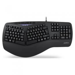Perixx PERIBOARD-312, DE, rckbeleuchtete ergonomische Tastatur, schwarz