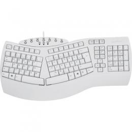 Perixx PERIBOARD-512 DE, Ergonomische USB-Tastatur, wei