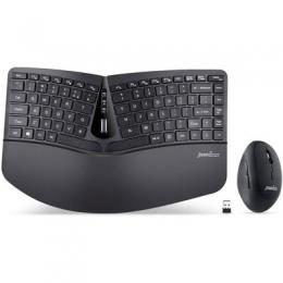 Perixx PERIDUO-606B, DE, Tastatur- und Maus Set, kabellos, ergonomisch, schwarz