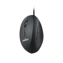 Perixx PERIMICE-519L, kleine ergonomische Maus, USB-Kabel, schwarz