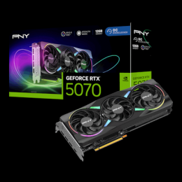 PNY GeForce RTX 5070 ARGB Epic-X RGB Overclocked Triple Fan - 12GB GDDR7, HDMI, 3x DP