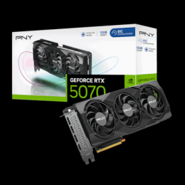 PNY GeForce RTX 5070 Overclocked Triple Fan - 12GB GDDR7, HDMI, 3x DP